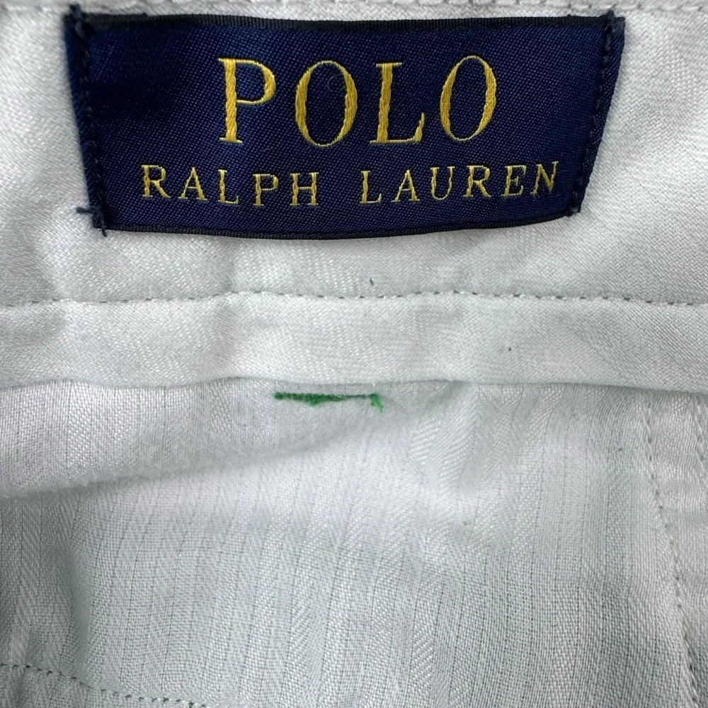 Polo Ralph Lauren Green Blue Whale Embroidered Chino Shorts Mens 42 Tall Long